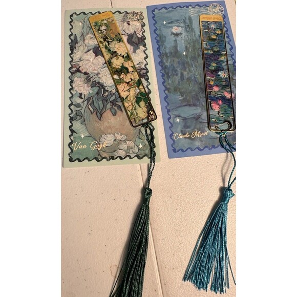 Oil Painting Bookmarks with Tassel Lot Of 5. Each Package includes 4 - Picture 13 of 16